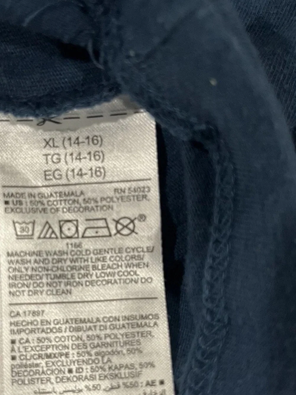 Old Navy Dark Blue Tee with Yellow Mountain Graphic